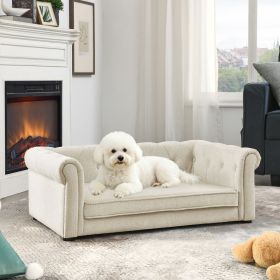 Elegant Rectangle Pet Bed for Small and Medium Dogs, Durable Elevated Dog Sofa Bed, Comfortable Dog Couch (Color: as Pic)