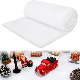 3x8FT Thick Fluffy Snow Blanket For Christmas Village Winter Scene Decor (Option: White)